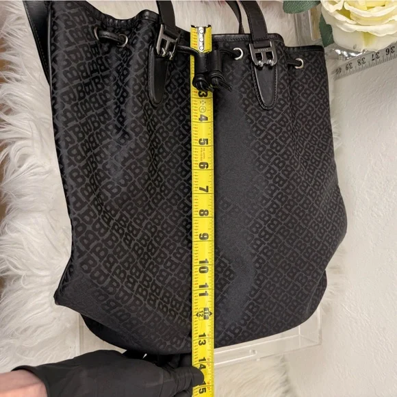 Rare Vintage BALLY Black Leather Drawstring Bucket Bag - Pristine Condition - Picture 8 of 15